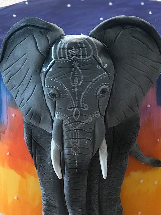 Elephant 21st birthday cake - made with love by Julie's Cake Company