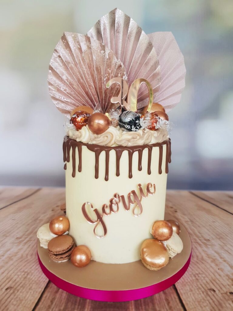 Chocolate drip cake made with love Julies Cake Company St Albans